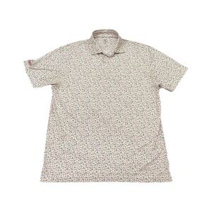 Rhoback The ATL Golf Polo Large White Atlanta Georgia Sports Stretch Wicking